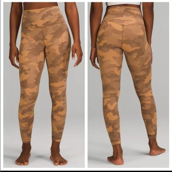 Nwt Lululemon Heritage Tan Camo Align HR Pant with Pockets Size 18 - Picture 1 of 10